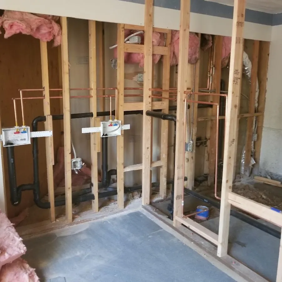 Copper pipe rough-in and plumbing installation in Somers Point